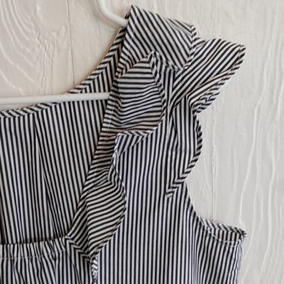 J. Crew striped ruffle sleeveless top shirt size 6 - Picture 6 of 8